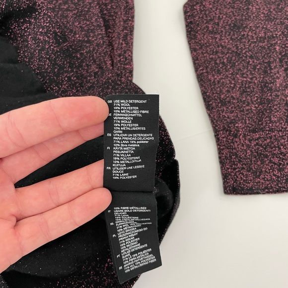 & Other Stories lurex Purple Sweater Wool metallic Large womens - Picture 5 of 8